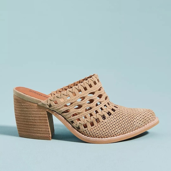 Jeffrey Campbell Favela Suede Perforated Mules - Picture 1 of 16